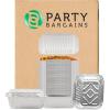 PARTY BARGAINS 1 lb Small Aluminum Pans with Plastic Dome Lids, 800 Pack Disposable Foil Take-Out Containers, 5.5 x 4.5 Inch Meal Prep Baking Pans for Pies, Cakes, Meats, Oven Safe up to 240°C(800)