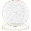 Hammered Clear Gold Rim