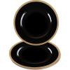 Black With Gold Rim