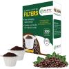 PARTY BARGAINS 300 Compact Disposable Coffee Filter Liners – Compatible with Keurig Brewers & K-Cup Reusable Pods, Single-Serve Paper Filters(White Classic)