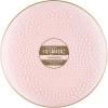 PARTY BARGAINS 9″ Plastic Dinner Plates with Gold Rim, 10-Pack Hammered Transparent Blue Disposable Party Plates for Weddings, Parties & Events(Pink with Gold Rim)