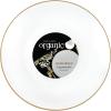 PARTY BARGAINS 9″ Plastic Dinner Plates with Gold Rim, 10-Pack Hammered Transparent Blue Disposable Party Plates for Weddings, Parties & Events(White with Gold Rim)