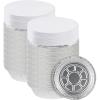 PARTY BARGAINS 9-Inch Round Disposable Aluminum Pans – 40 Pack (Set with Board Lids) – For Baking, Roasting, BBQ, Perfect for Kitchen, Takeout Food, Catering, Picnic, Camping (Max 240°C)(7 In)