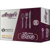 PARTY BARGAINS Argyle White Plastic Cutlery Set 360-Piece – 180 Forks, 120 Spoons, 60 Knives – Heavy-Duty Disposable Utensils for Parties, Weddings, Buffets, BBQs & Catering – BPA Free(Argyle Clear)