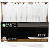 PARTY BARGAINS Plastic Knives – [400 Count] Lightweight Disposable White Knife, Excellent for Desserts, Appetizers, Spices, Samples or Everyday Use