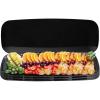 Party Bargains 17×5 Inch Plastic Serving Tray, Black Rectangular Platter, 4 Pack