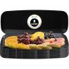 Party Bargains 17×5 Inch Plastic Serving Tray, Black Rectangular Platter, 8 Pack