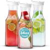 Party Bargains 34 oz. Water Carafe with White Flip Tab Lid, Square Base, 3 Pack