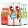Party Bargains 34 oz. Water Carafe with White Flip Tab Lid, Square Base, 6 Pack