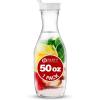 Party Bargains 50 oz. Plastic Carafe with Lids – Clear, 1 Count, White Flip Tab Lid Premium Quality & Heavy Duty Plastic Pitcher for Iced Tea, Powdered Juice, Cold Brew, Mimosa Bar