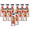 Party Bargains 54 Oz Square Base Carafe with Black Flip Tab Lids, 12 Pack