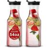 Party Bargains 54 Oz Square Base Carafe with Black Flip Tab Lids, 2 Pack