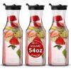 Party Bargains 54 Oz Square Base Carafe with Black Flip Tab Lids, 3 Pack