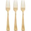 Party Bargains Disposable Plastic Silverware Flatware Forks | Durable & Elegant Stylish Polished Gold Cutlery | Pack of 120