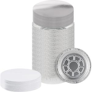 PARTY BARGAINS 9-Inch Round Disposable Aluminum Pans – 40 Pack (Set with Board Lids) – For Baking, Roasting, BBQ, Perfect for Kitchen, Takeout Food, Catering, Picnic, Camping (Max 240°C)(9 Inch)