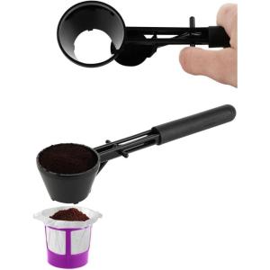 Party Bargains Coffee Scoop for Keurig Reusable K Cups – 1 Scoop for Single Serve Refillable Keurig Filters – Black