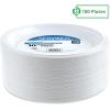 Blue Sky 10 Inch White Plastic Plates – [100 Count] Disposable Plastic Plates, Microwave Safe, Perfect for Birthday Parties, Weddings, Banquets, Picnics, and Everyday Use