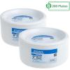 Blue Sky 9 Inch White Plastic Plates – [200 Count] Disposable Plastic Plates, Microwave Safe, Perfect for Birthday Parties, Weddings, Banquets, Picnics, and Everyday Use