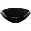 PARTY BARGAINS 16oz Disposable Organic Collection Round Bowls, 10 Pack, Black with Gold Rim, Elegant Plastic Dish Bowl Containers for Storing,