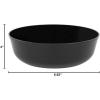 PARTY BARGAINS 16oz Edge Collection Disposable Bowls, 10 Pack, Pink, Round Plastic Bowls for Mixing, Serving, and Storing Foods, Salads, Desserts(Black)