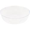 PARTY BARGAINS 16oz Edge Collection Disposable Bowls, 10 Pack, Pink, Round Plastic Bowls for Mixing, Serving, and Storing Foods, Salads, Desserts(Clear)