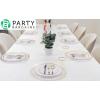 PARTY BARGAINS 5 Disposable Table Covers – 54″ X 54″ White Table Cover, 3 Ply Paper & Plastic Tablecloth(A White)