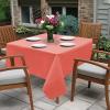 PARTY BARGAINS 5 Disposable Table Covers – 54″ X 54″ White Table Cover, 3 Ply Paper & Plastic Tablecloth(Burgundy)