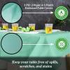 PARTY BARGAINS 5 Disposable Table Covers – 54″ X 54″ White Table Cover, 3 Ply Paper & Plastic Tablecloth(Mint)