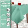 PARTY BARGAINS 5 Disposable Table Covers – 54″ X 54″ White Table Cover, 3 Ply Paper & Plastic Tablecloth(Mint)