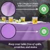 PARTY BARGAINS 5 Disposable Table Covers – 54″ X 54″ White Table Cover, 3 Ply Paper & Plastic Tablecloth(Purple)
