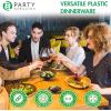 PARTY BARGAINS 5oz Disposable Black Plastic Bowls (200 Pack) Microwave Safe Dinnerware