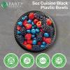 PARTY BARGAINS 5oz Disposable Black Plastic Bowls (200 Pack) Microwave Safe Dinnerware