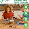 PARTY BARGAINS 6 Inch Disposable Black Plastic Plates (200 Pack) Microwave Safe Dinnerware(Clear)