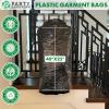 PARTY BARGAINS 60 x 20 Inch Disposable Clear Garment Bags, 50 Pack – Heavy-Duty Plastic Clothes Covers for Suits Dresses Coats, Closet & Travel(40 x 25 IN)