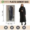 PARTY BARGAINS 60 x 20 Inch Disposable Clear Garment Bags, 50 Pack – Heavy-Duty Plastic Clothes Covers for Suits Dresses Coats, Closet & Travel(72 x 20 IN)