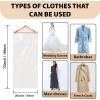 PARTY BARGAINS 60 x 20 Inch Disposable Clear Garment Bags, 50 Pack – Heavy-Duty Plastic Clothes Covers for Suits Dresses Coats, Closet & Travel(72 x 20 IN)