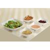 PARTY BARGAINS 64 oz Clear Square Plastic Bowls, 5-Pack – Extra-Large Disposable Heavy-Duty Party Serving Bowls for Snacks & Salads(White)