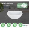 PARTY BARGAINS 64 oz Clear Square Plastic Bowls, 5-Pack – Extra-Large Disposable Heavy-Duty Party Serving Bowls for Snacks & Salads(White)
