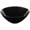 PARTY BARGAINS 6oz Disposable Organic Collection Round Bowls, 10 Pack, Black with Gold Rim, Elegant Plastic Dish Bowl Containers, Dishware for Storing, Serving Snacks, Desserts, Fruits, Appetizers