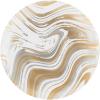 PARTY BARGAINS 7.5″ Curve Collection Disposable Dinner Plates – 20 Pack, Heavy Duty Silver Gold Curve Elegant Tableware Dish Plates for Banquets, Catering, and Formal Events
