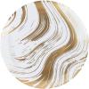 PARTY BARGAINS 9″ Curve Collection Disposable Dinner Plates – 10 Pack, Heavy Duty White Gold Curve Elegant Tableware Dish Plates for Banquets, Catering, and Formal Events