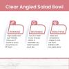 PARTY BARGAINS Clear Plastic Angled Bowls, 10 oz Small, 16 Pack, Heavy-Duty Disposable Party Serving Bowls for Appetizers & Desserts(Clear)
