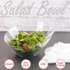 PARTY BARGAINS Clear Plastic Angled Bowls, 10 oz Small, 16 Pack, Heavy-Duty Disposable Party Serving Bowls for Appetizers & Desserts(Clear)