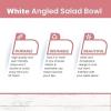 PARTY BARGAINS Clear Plastic Angled Bowls, 10 oz Small, 16 Pack, Heavy-Duty Disposable Party Serving Bowls for Appetizers & Desserts(White)