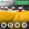 PARTY BARGAINS Disposable Table Covers, 54 x 108 Inch, Red, 3-Ply Paper & Plastic Spill-Resistant Party Tablecloths, 5 Pack(Yellow)