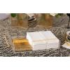 Party Bargains Disposable Linen-Feel Guest Towels, 100 Pack, 12″ x 17″ White with Silver Print, Soft Paper Hand Towels for Weddings, Cocktail Party, Decorative Fold Dinner Napkins(Gold)