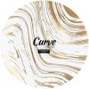 PARTY BARGAINS 10″ Curve Collection Disposable Dinner Plates – 10 Pack, Heavy Duty White Gold Curve Elegant Tableware Dish Plates for Banquets, Catering, and Formal Events