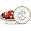 PARTY BARGAINS 12oz Contrast Collection Disposable Bowls, Contrast Collection Clear with Gold Rim [10 Pack]