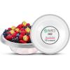 PARTY BARGAINS 12oz Contrast Collection Disposable Bowls, Contrast Collection Clear with Silver Rim [10 Pack]