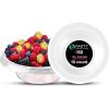 PARTY BARGAINS 12oz Contrast Collection Disposable Bowls, Contrast Collection Clear with White Rim [10 Pack]